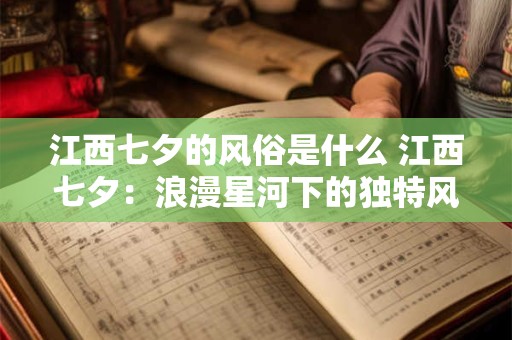 江西七夕的风俗是什么 江西七夕：浪漫星河下的独特风俗