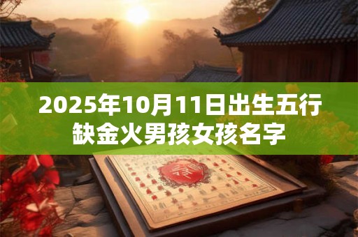 2025年10月11日出生五行缺金火男孩女孩名字
