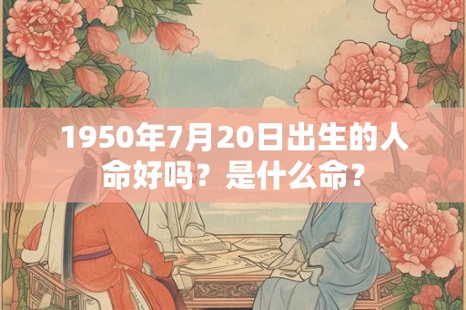 1950年7月20日出生的人命好吗？是什么命？