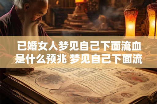 已婚女人梦见自己下面流血是什么预兆 梦见自己下面流血是什么预兆
