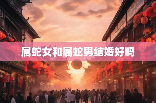 属蛇女和属蛇男结婚好吗