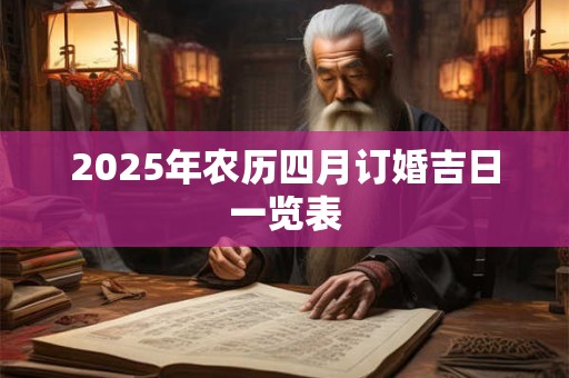 2025年农历四月订婚吉日一览表