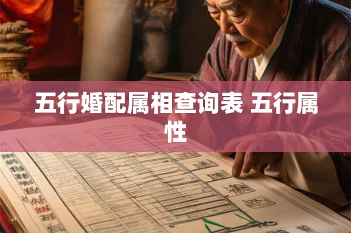 五行婚配属相查询表 五行属性
