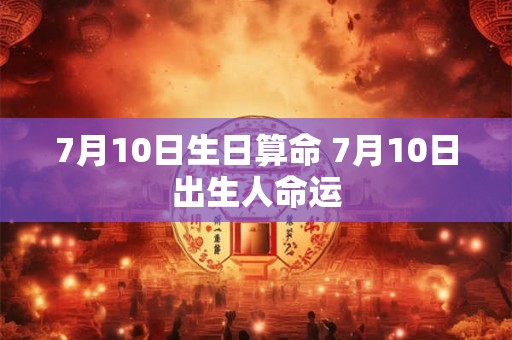 7月10日生日算命 7月10日出生人命运