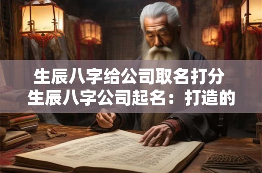 生辰八字给公司取名打分 生辰八字公司起名：打造的品牌形象