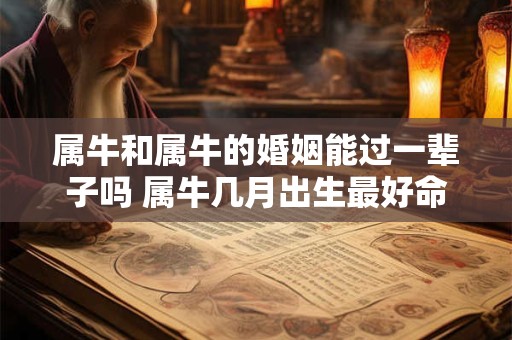 属牛和属牛的婚姻能过一辈子吗 属牛几月出生最好命