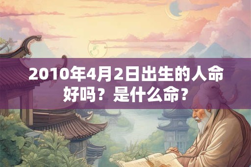 2010年4月2日出生的人命好吗？是什么命？