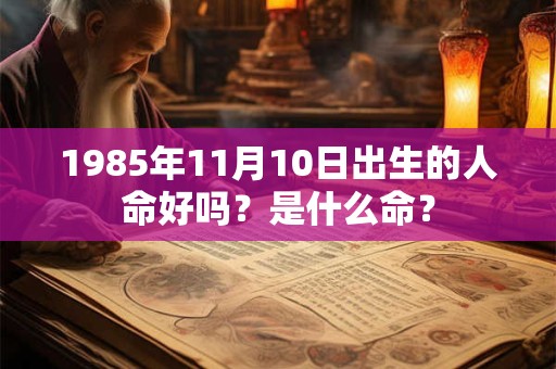 1985年11月10日出生的人命好吗？是什么命？