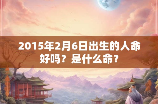 2015年2月6日出生的人命好吗？是什么命？