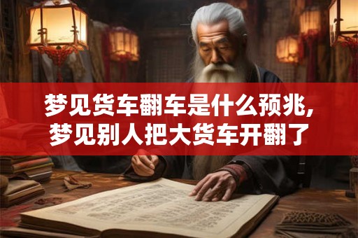 梦见货车翻车是什么预兆,梦见别人把大货车开翻了