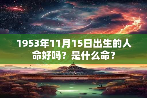 1953年11月15日出生的人命好吗？是什么命？