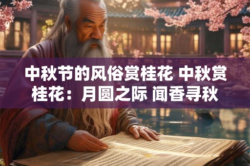中秋节的风俗赏桂花 中秋赏桂花：月圆之际 闻香寻秋