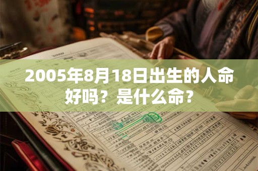 2005年8月18日出生的人命好吗？是什么命？