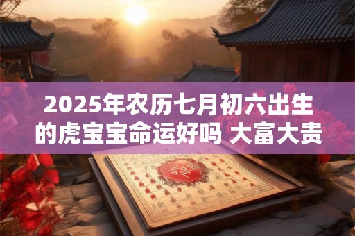 2025年农历七月初六出生的虎宝宝命运好吗 大富大贵吗