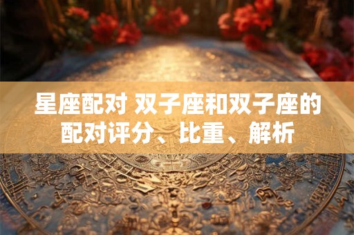 星座配对 双子座和双子座的配对评分、比重、解析