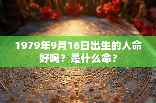 1979年9月16日出生的人命好吗？是什么命？