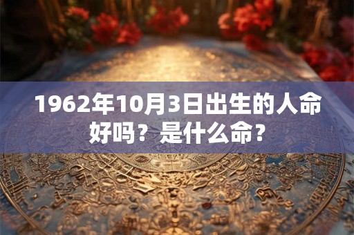 1962年10月3日出生的人命好吗？是什么命？