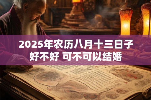 2025年农历八月十三日子好不好 可不可以结婚