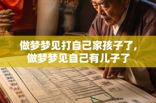 做梦梦见打自己家孩子了,做梦梦见自己有儿子了