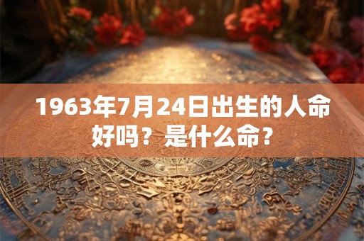 1963年7月24日出生的人命好吗？是什么命？