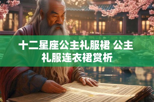 十二星座公主礼服裙 公主 礼服连衣裙赏析