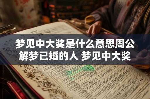 梦见中大奖是什么意思周公解梦已婚的人 梦见中大奖是什么意思周公解梦
