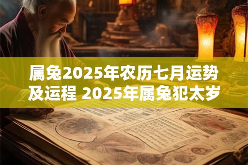 属兔2025年农历七月运势及运程 2025年属兔犯太岁吗