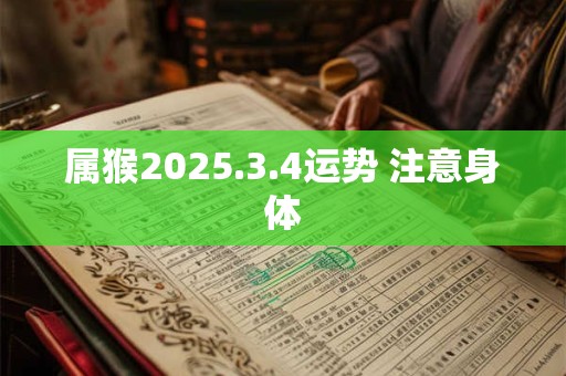 属猴2025.3.4运势 注意身体