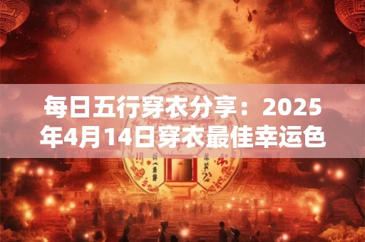 每日五行穿衣分享：2025年4月14日穿衣最佳幸运色