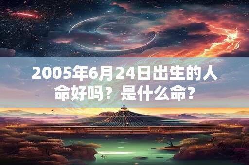详细阅读:2005年6月24日出生的人命好吗?是什么命? 2005年6月24日出生的人命好吗?是什么命?