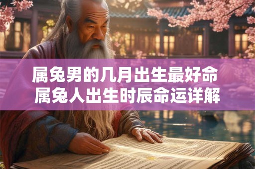 属兔男的几月出生最好命 属兔人出生时辰命运详解