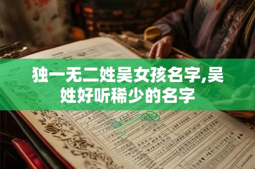 独一无二姓吴女孩名字,吴姓好听稀少的名字