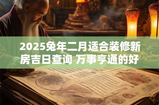 2025兔年二月适合装修新房吉日查询 万事亨通的好日子