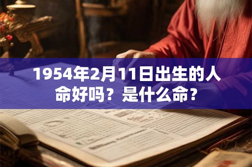 1954年2月11日出生的人命好吗？是什么命？