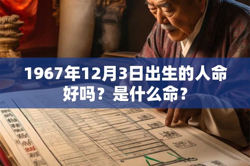1967年12月3日出生的人命好吗？是什么命？