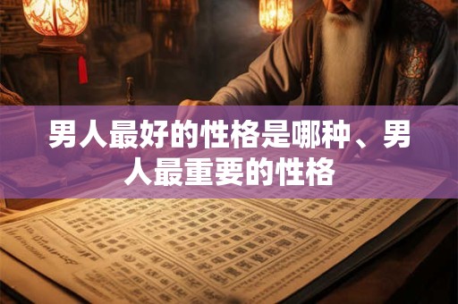 男人最好的性格是哪种、男人最重要的性格