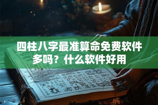 四柱八字最准算命免费软件多吗？什么软件好用