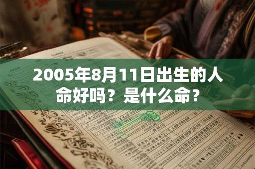 2005年8月11日出生的人命好吗？是什么命？