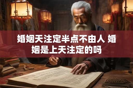 婚姻天注定半点不由人 婚姻是上天注定的吗