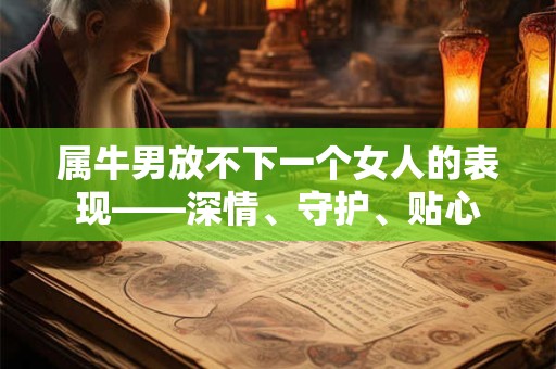 属牛男放不下一个女人的表现——深情、守护、贴心