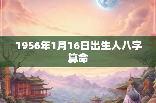 1956年1月16日出生人八字算命 1956年1月16日出生人八字算命