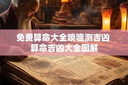 免费算命大全喷嚏测吉凶 算命吉凶大全图解