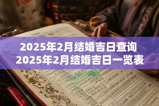 2025年2月结婚吉日查询 2025年2月结婚吉日一览表