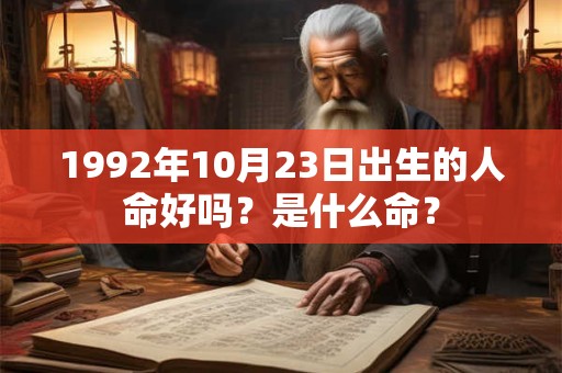 1992年10月23日出生的人命好吗？是什么命？