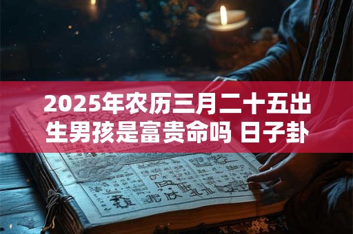 2025年农历三月二十五出生男孩是富贵命吗 日子卦象吉凶