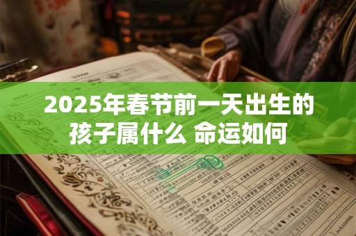 2025年春节前一天出生的孩子属什么 命运如何 2025年春节前一天出生的孩子属什么 命运如何