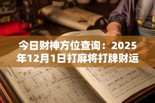 今日财神方位查询：2025年12月1日打麻将打牌财运方位