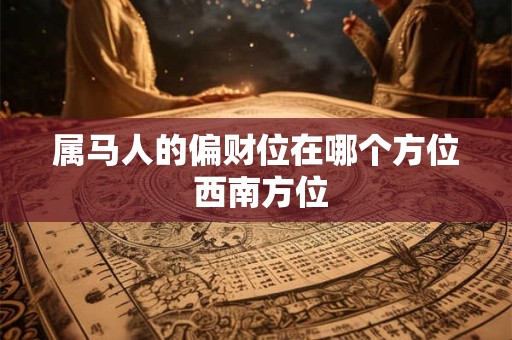 属马人的偏财位在哪个方位 西南方位