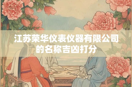 江苏荣华仪表仪器有限公司的名称吉凶打分