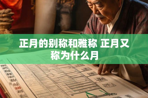 正月的别称和雅称 正月又称为什么月